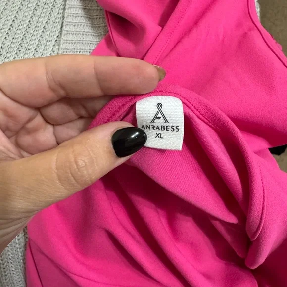 Chic One-Shoulder Pink Dress - Picture 5 of 5